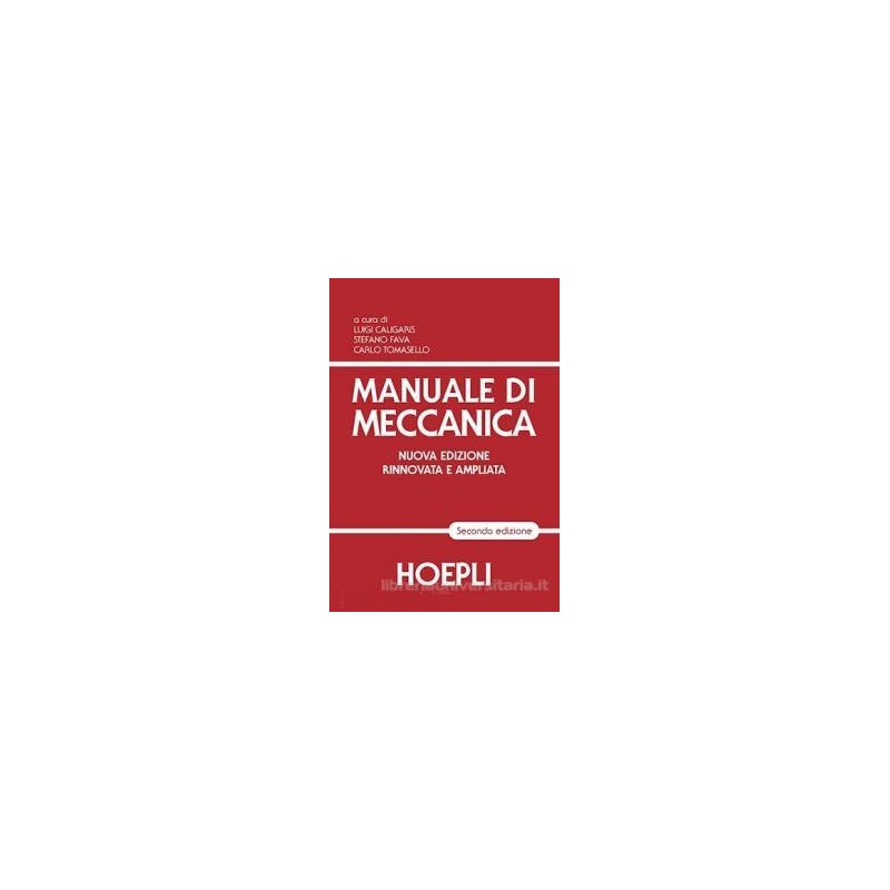 MANUALE DI MECCANICA  VOL. U