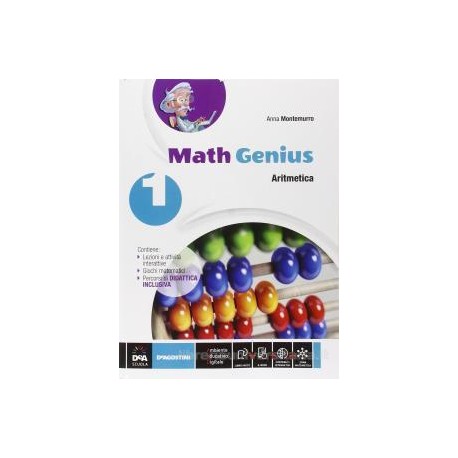 MATH GENIUS    ARITMETICA 1 + GEOMETRIA 1 + EBOOK (ANCHE SU DVD) + PALESTRA DELLE COMPETENZE 1 Vol.