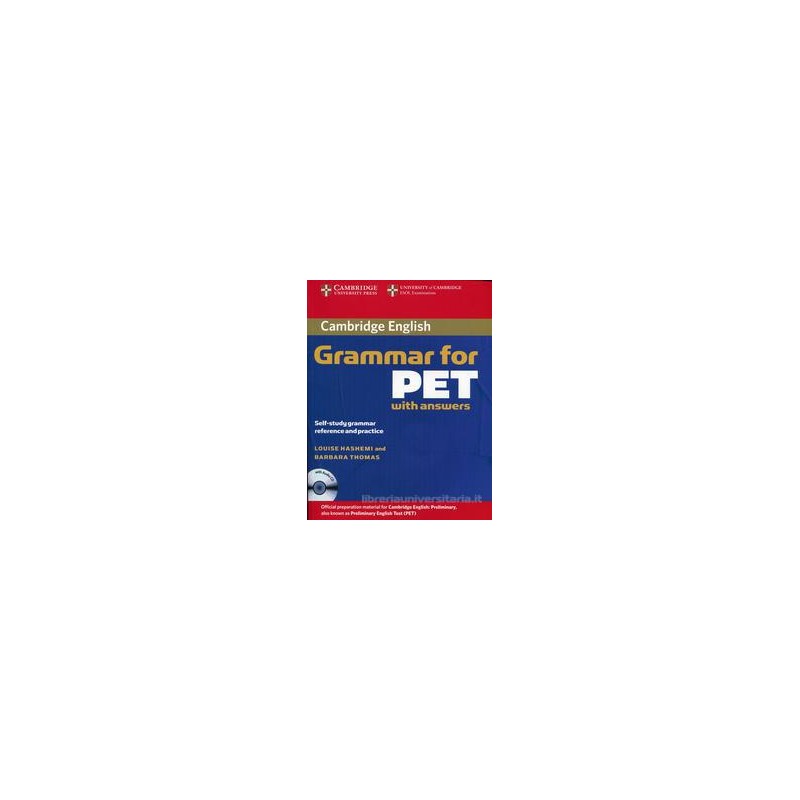 CAMBRIDGE GRAMMAR FOR PET +ANSWERS +CD